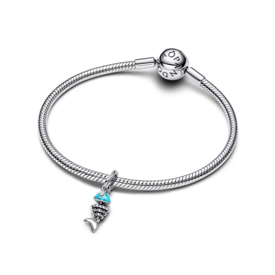 Pandora Moments Turquoise-coloured Fishbone hela, hopea, 793894C01
