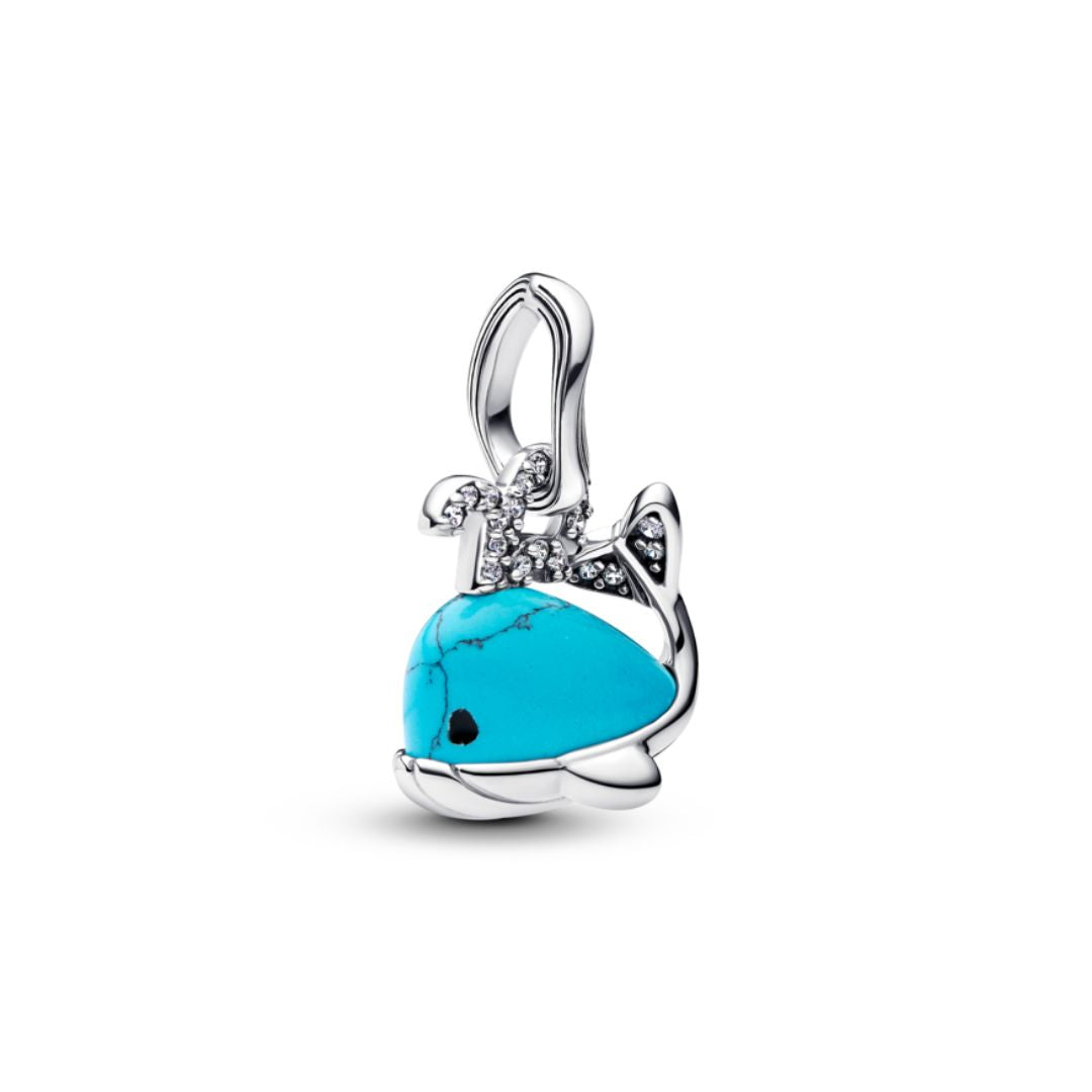 Pandora Moments Turquoise-coloured Whale hela, hopea, 793822C01