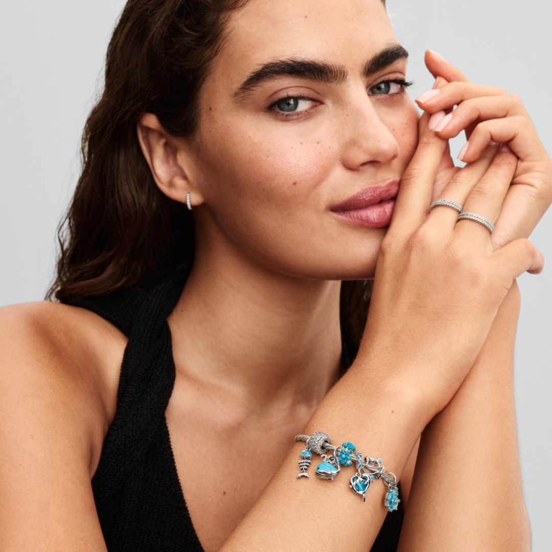 Pandora Moments Turquoise-coloured Whale hela, hopea, 793822C01