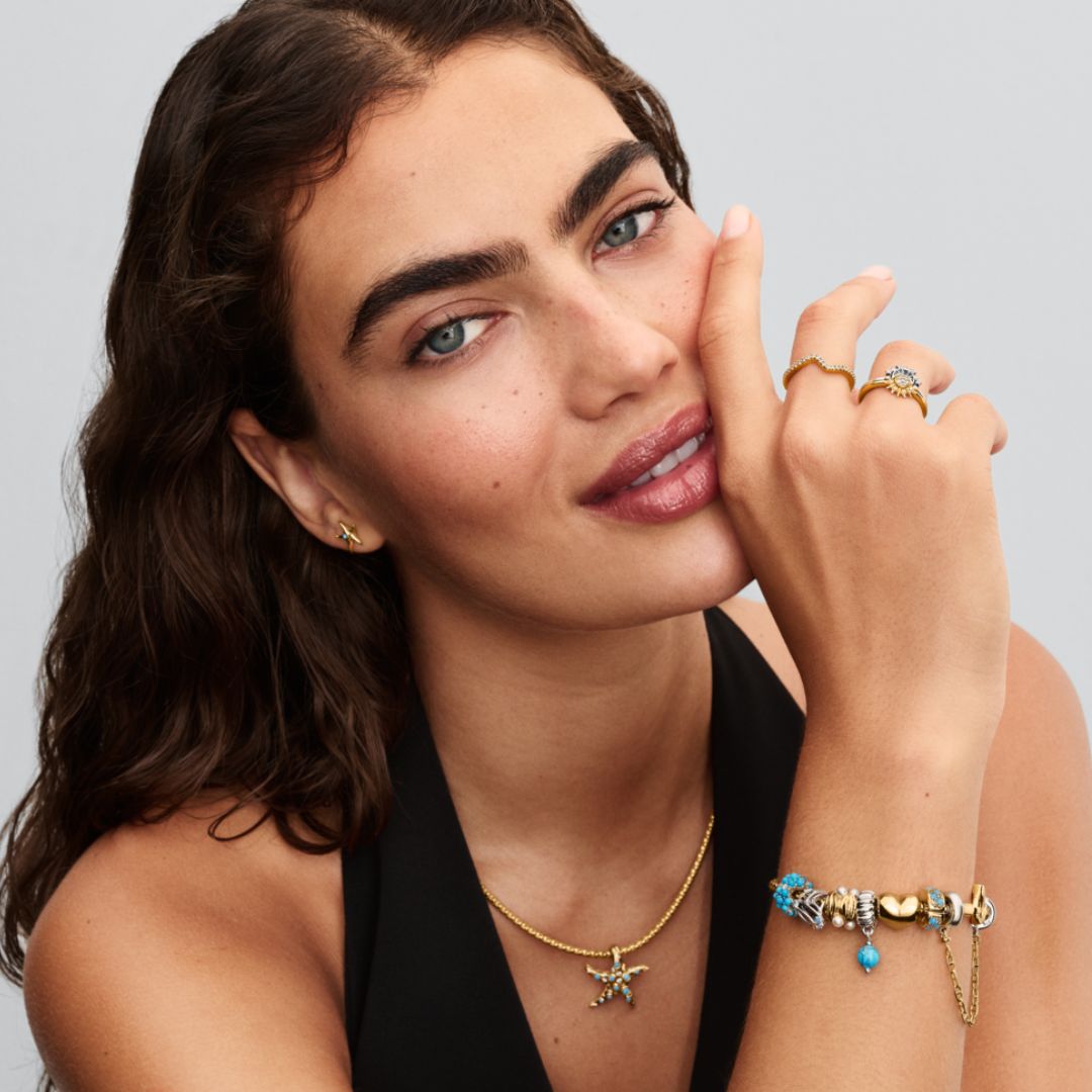 Pandora Moments Turquoise-coloured hela, hopea, 793901C01