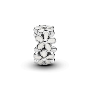 Pandora Moments White Daisy Flower Spacer hela, hopea, 791495EN12