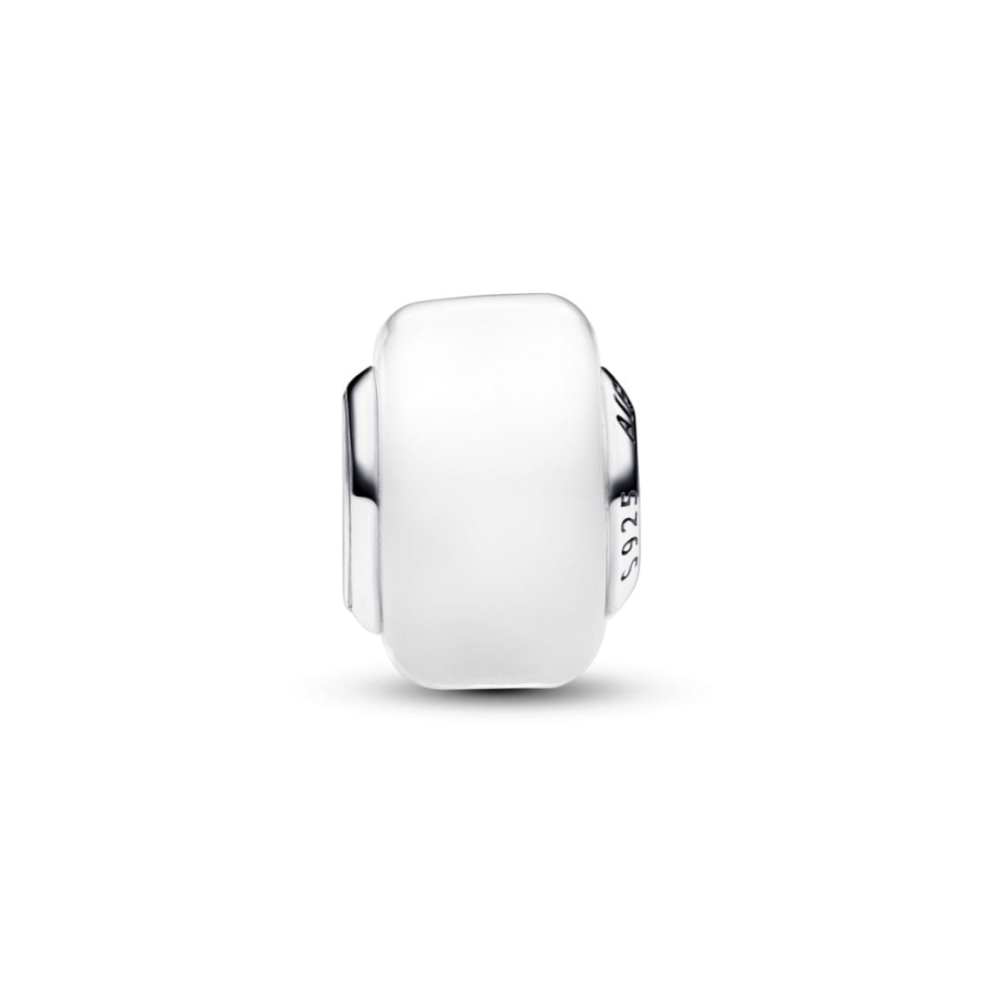 Pandora Moments White Mini Murano Glass hela, hopea, 793118C00
