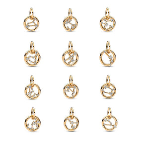 Pandora Moments Zodiac horoskooppihela, keltakullattu