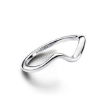 Pandora Polished Wave sormus, hopea, 193095C00
