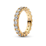 Pandora Sparkling Row Eternity sormus, keltakullattu, 160050C01