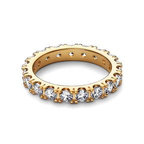 Pandora Sparkling Row Eternity sormus, keltakullattu, 160050C01