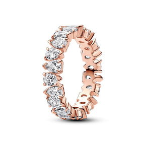 Pandora Timeless Alternative Sparkling Band sormus, ruusukullattu, 183021C01