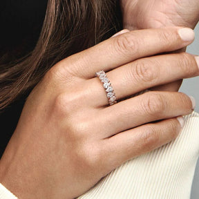 Pandora Timeless Alternative Sparkling Band sormus, ruusukullattu, 183021C01