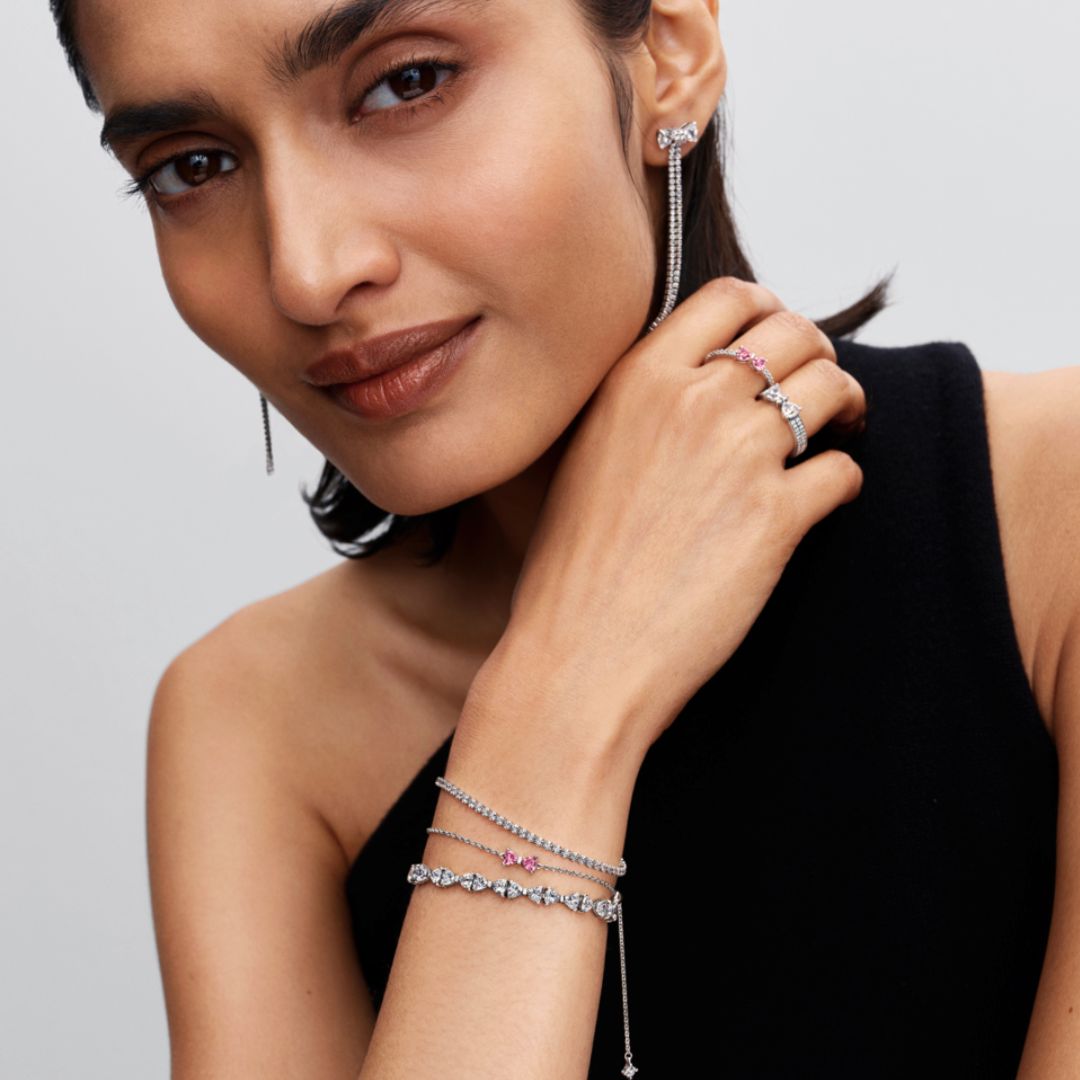 Pandora Timeless Bow Chain rannekoru, hopea, 594234C01