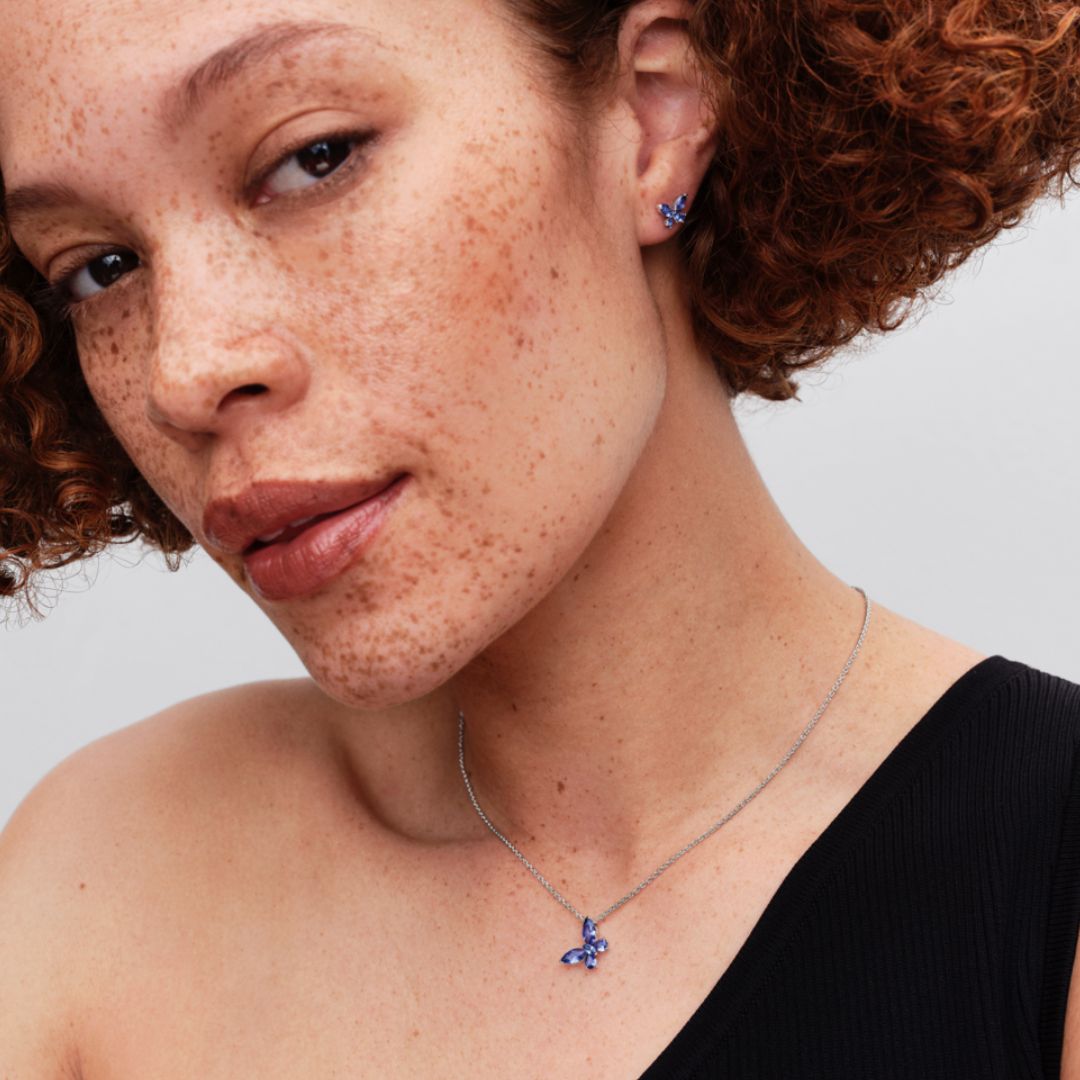 Pandora Timeless Butterfly tappikorvakorut, hopea, 294230C01