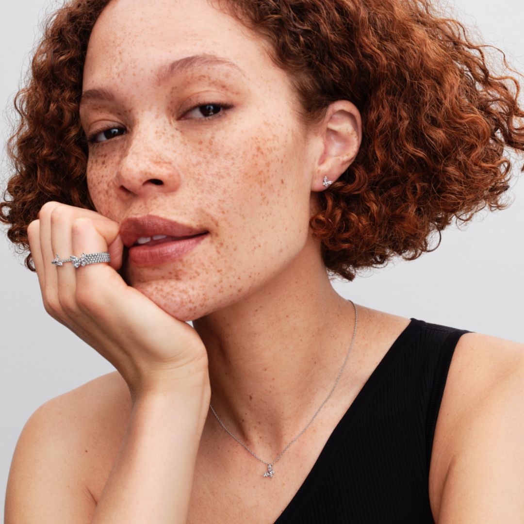 Pandora Timeless Butterfly tappikorvakorut, hopea, 294263C01