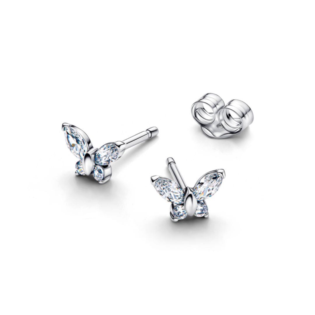 Pandora Timeless Butterfly tappikorvakorut, hopea, 294263C01