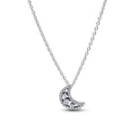 Pandora Timeless Crescent Moon kaulakoru, hopea, 394259C01-50