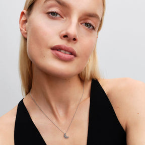 Pandora Timeless Crescent Moon kaulakoru, hopea, 394259C01-50