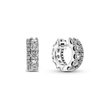 Pandora Timeless Double Band Pavé korvakorut, hopea, 290058C01