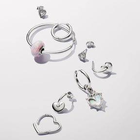 Pandora Timeless Elevated Heart tappikorvakorut, hopea, 298427C01