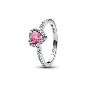 Pandora Timeless Elevated Pink Heart sormus, hopea, 198421C03