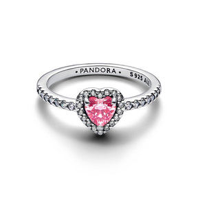 Pandora Timeless Elevated Pink Heart sormus, hopea, 198421C03