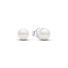 Pandora Timeless Freshwater Cultured Pearl tappikorvakorut, 4.5 mm, hopea, 293168C01