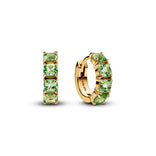 Pandora Timeless Green rengaskorvakorut, keltakullattu, 263851C01