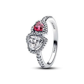 Pandora Timeless Halo Hearts sormus, hopea, 193662C01