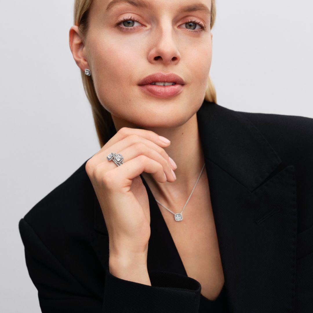 Pandora Timeless Halo Pendant Collier kaulakoru, hopea, 393560C02-45