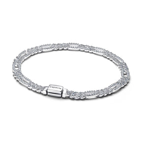 Pandora Timeless Oval Cuban Chain rannekoru, hopea, 594227C01