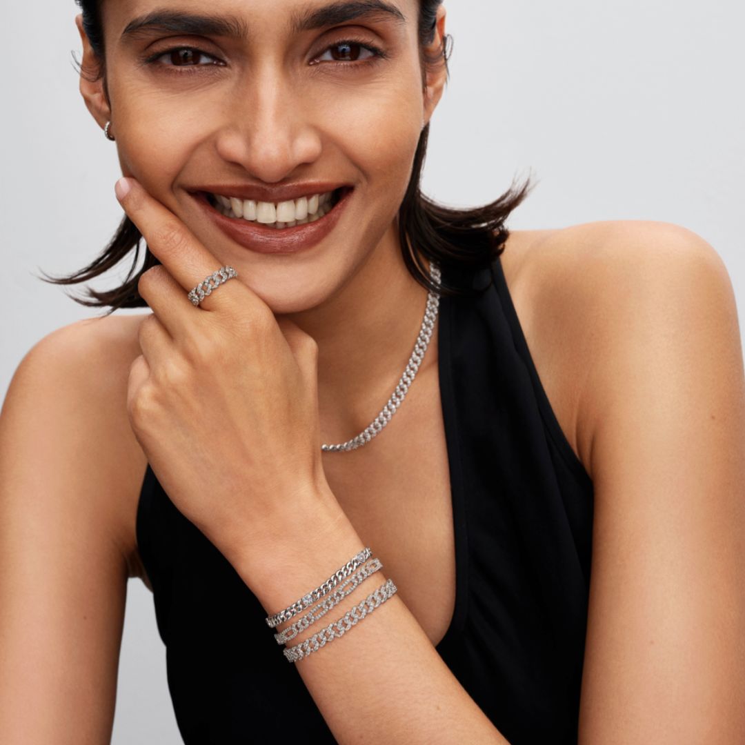 Pandora Timeless Oval Cuban Chain rannekoru, hopea, 594227C01