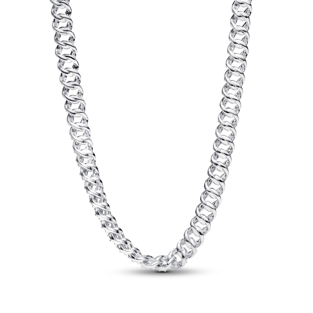 Pandora Timeless Pavé Cuban Chain kaulakoru, hopea, 393161C01-45