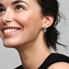 Pandora Timeless Pavé Single-row rengaskorvakorut, hopea, 292624C01