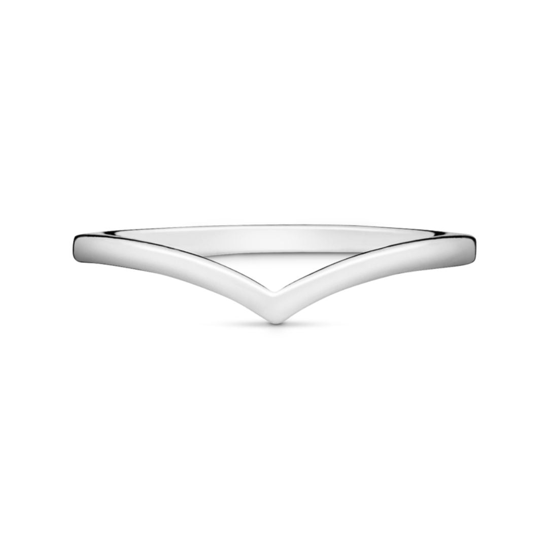 Pandora Timeless Polished Wishbone Ring, Silver, 196314