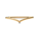 Pandora Timeless Polished Wishbone sormus, keltakullattu, 168742C00