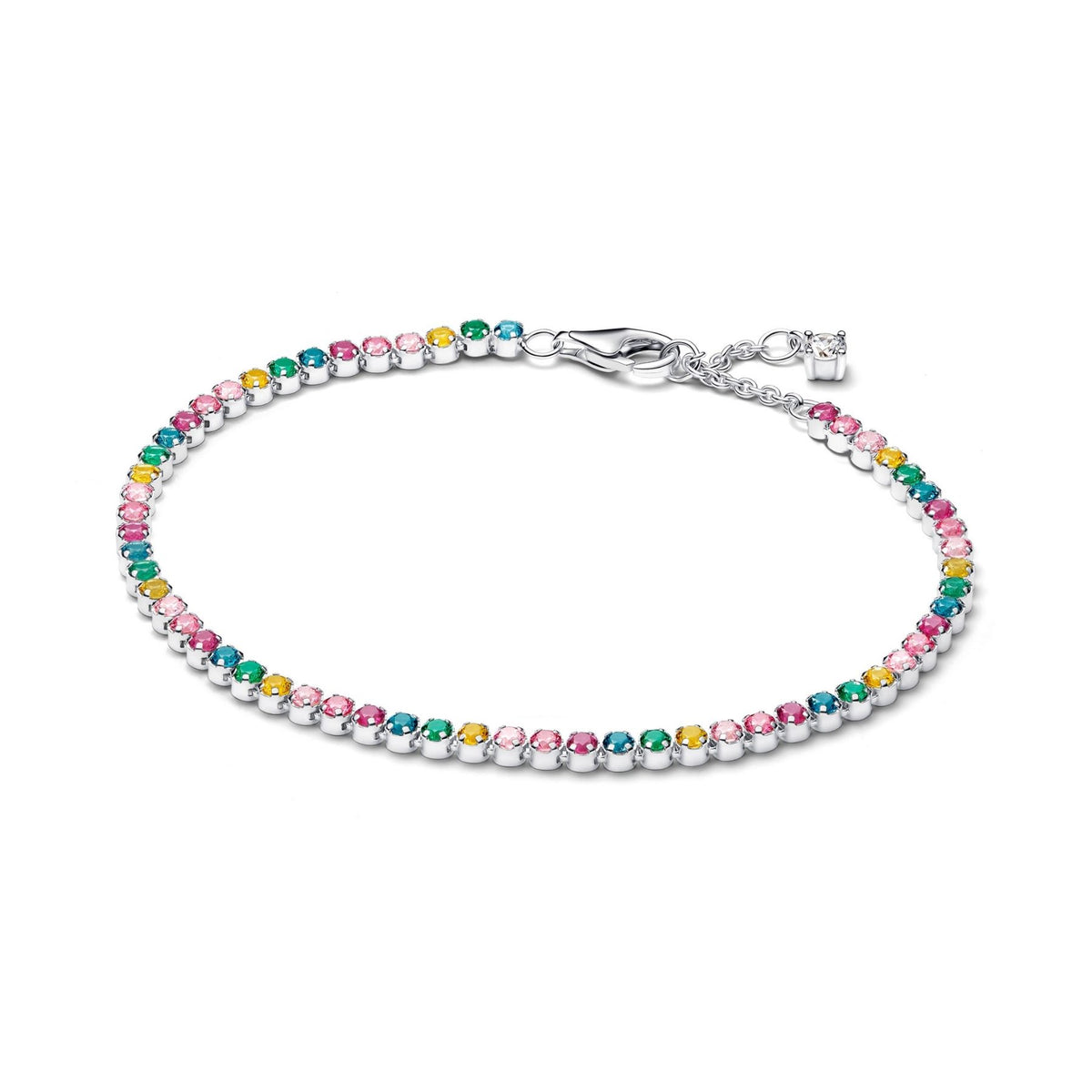 Pandora Timeless Rainbow Tennis rannekoru, hopeaa, 593927C03
