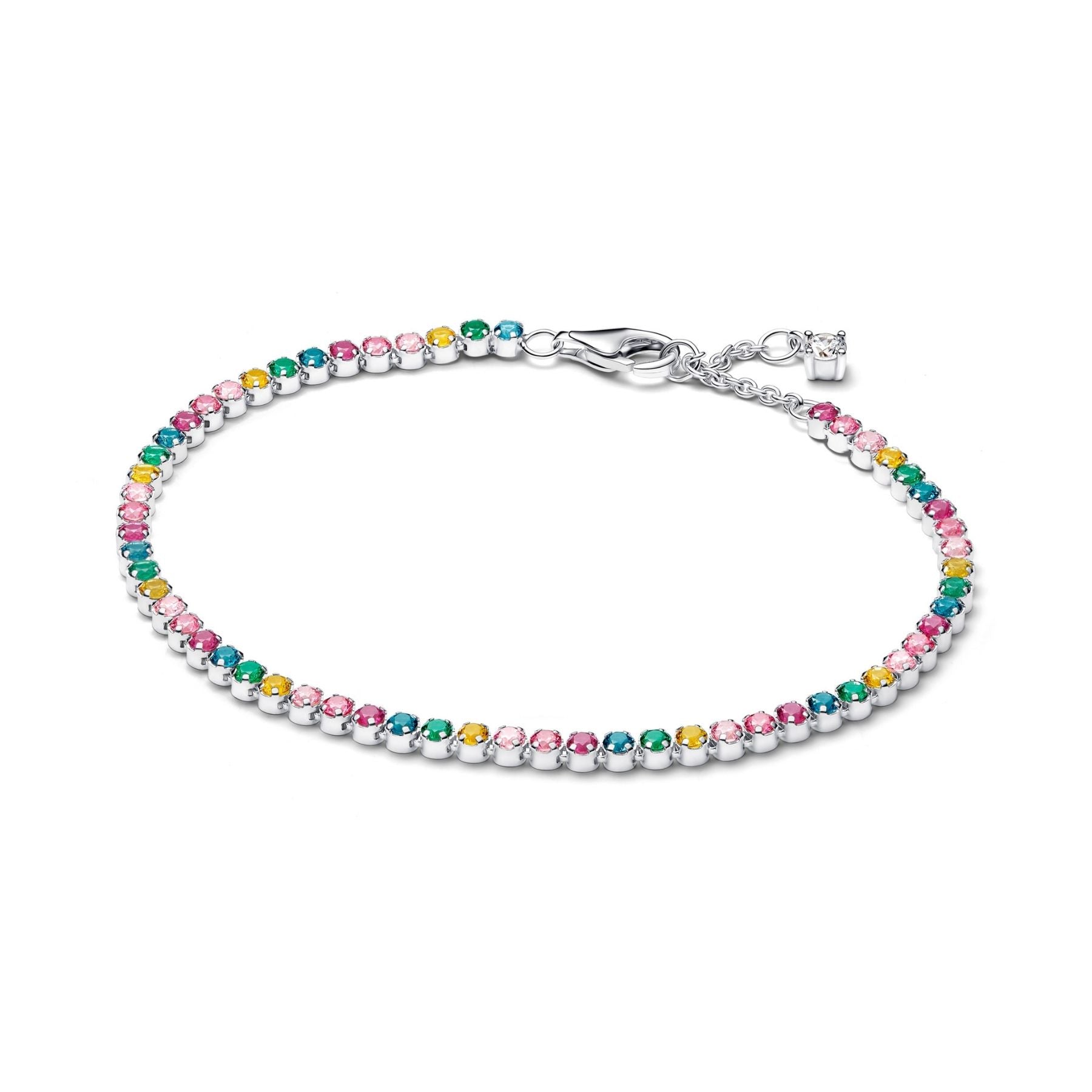 Pandora Timeless Rainbow Tennis rannekoru, hopeaa, 593927C03
