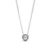 Pandora Timeless Round Sparkle Halo kaulakoru, hopea, 396240CZ-45