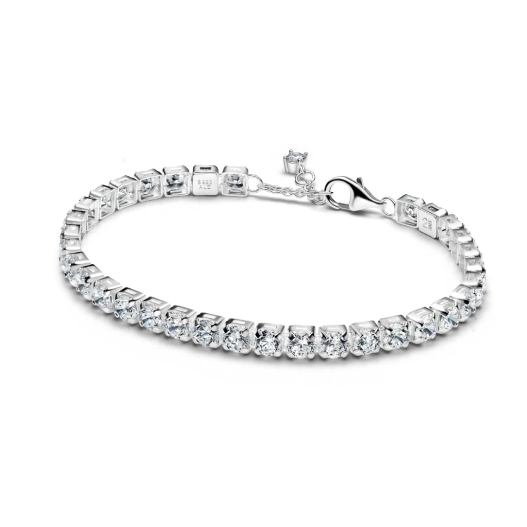 Pandora Timeless Sparkling Bold Tennis rannekoru, hopea, 593539C01