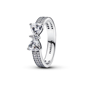 Pandora Timeless Sparkling Bow Double-row sormus, hopea, 193552C01