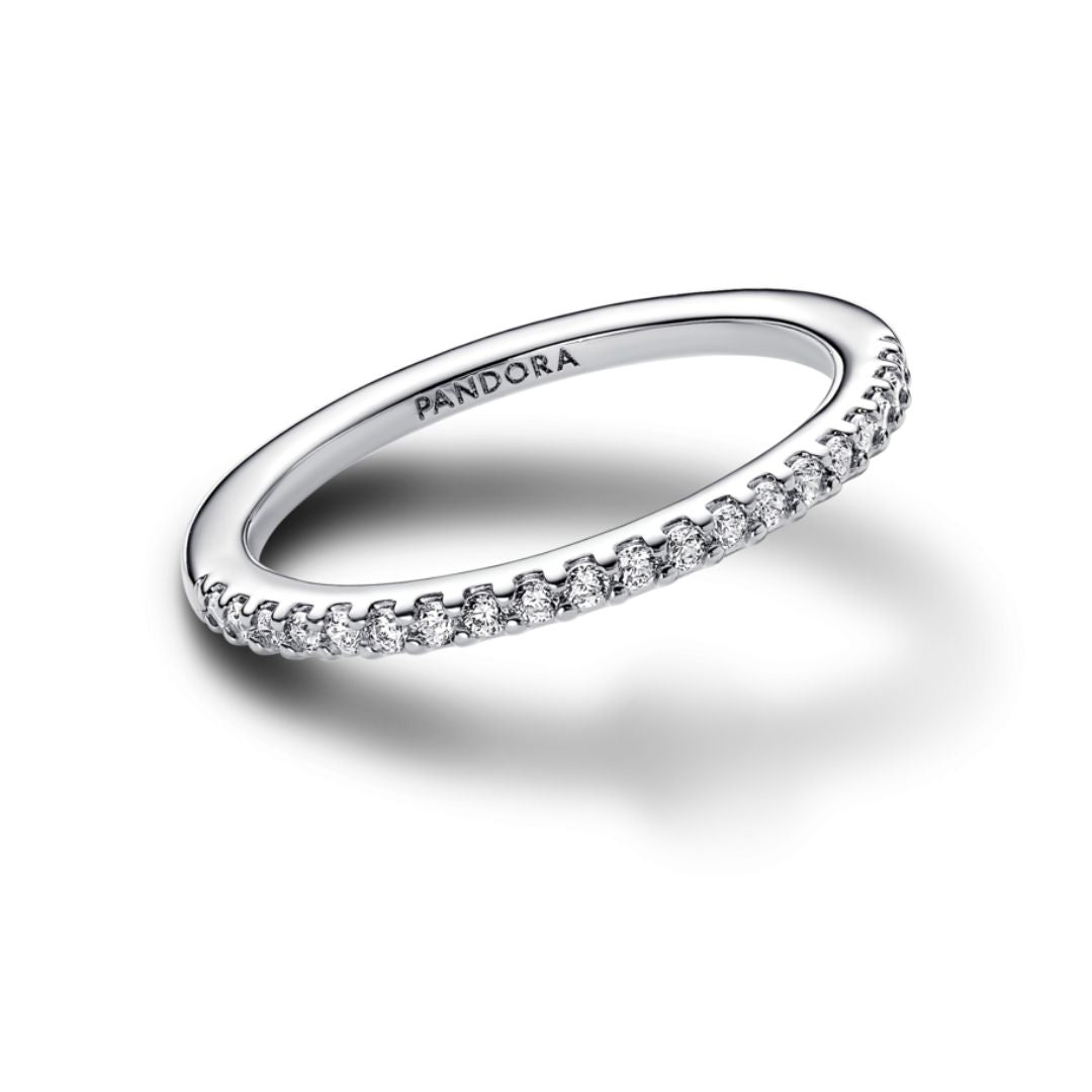 Pandora Timeless Sparkling Band sormus, hopea, 192999C01