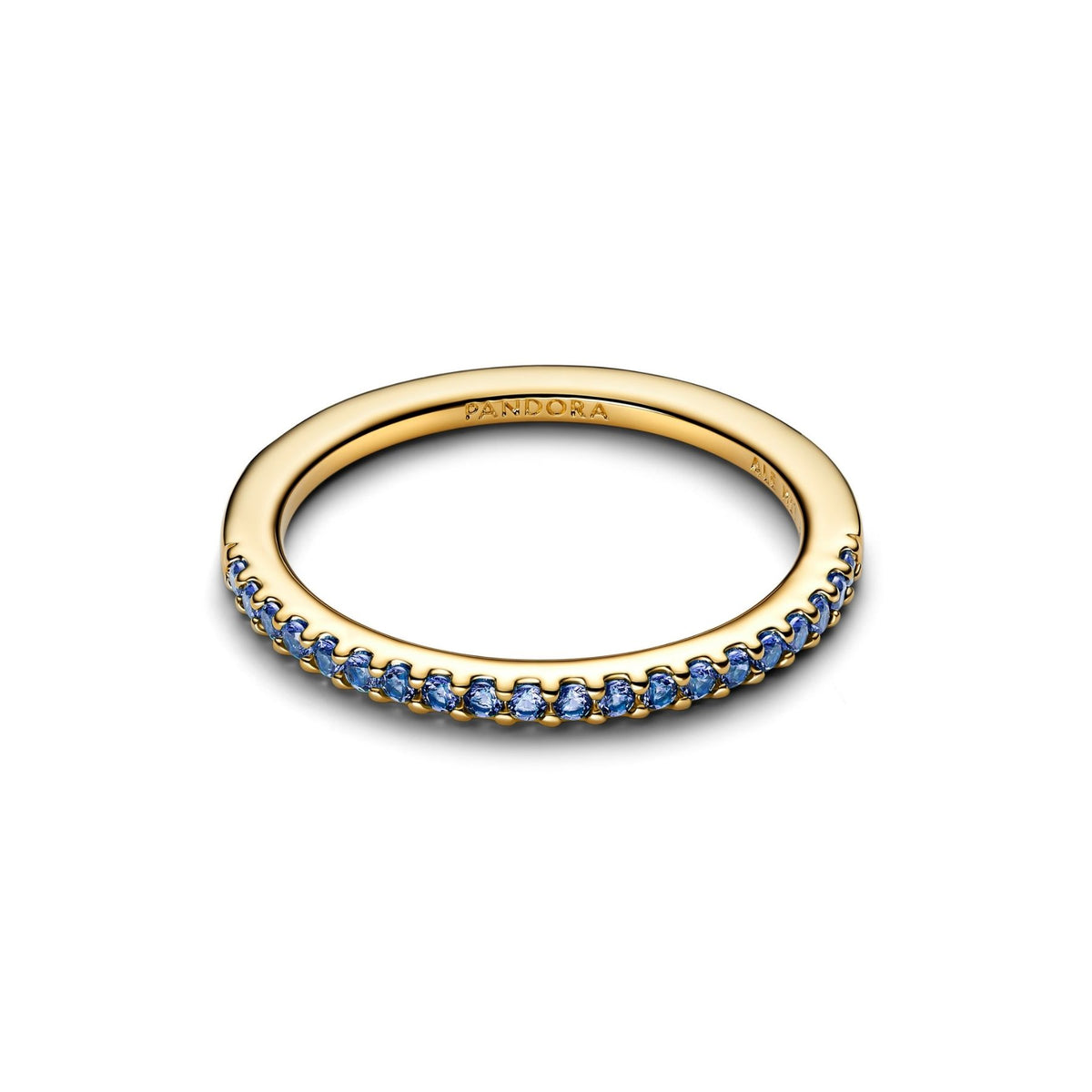 Pandora Timeless Sparkling Blue Half-Eternity Band sormus, kullattu, 162999C0