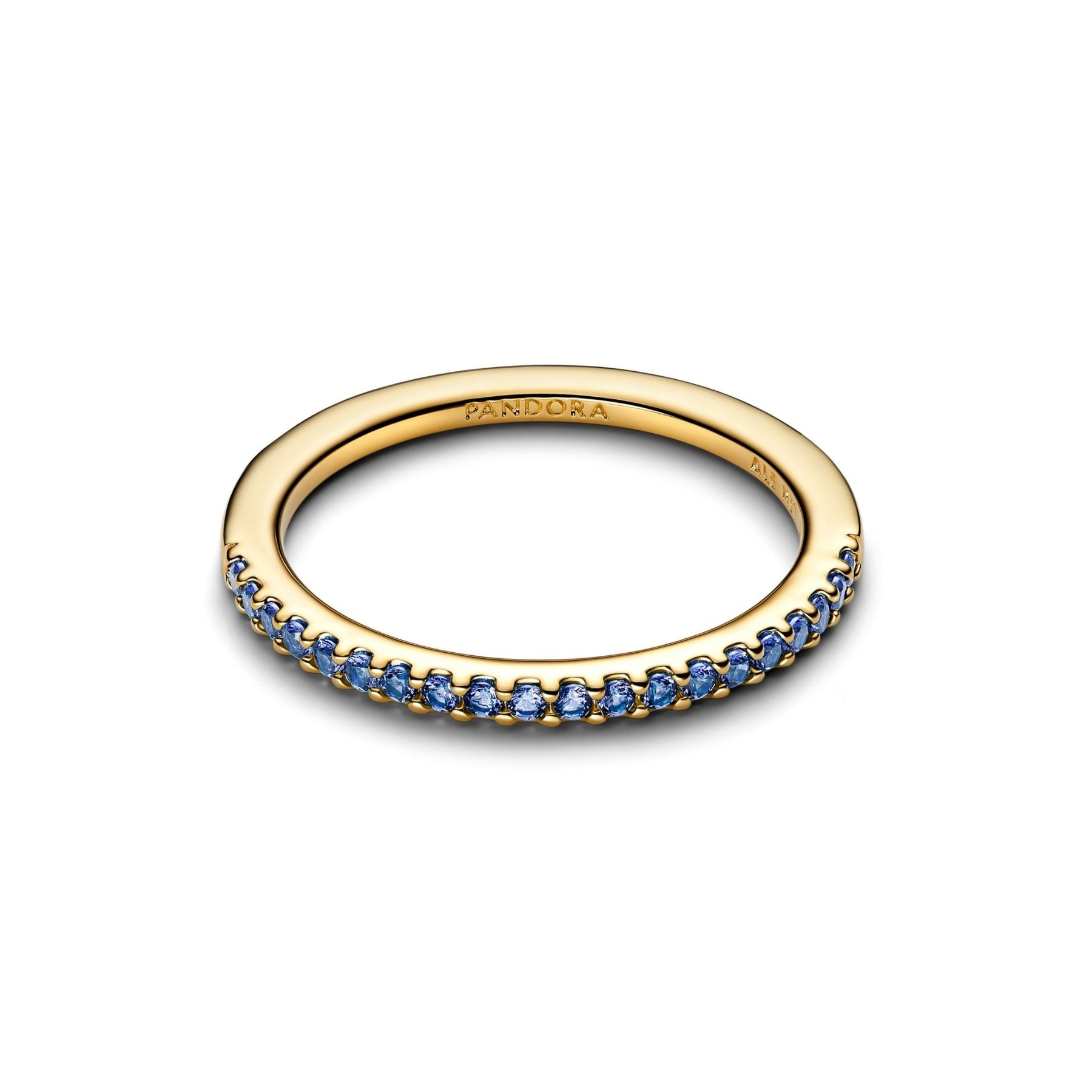 Pandora Timeless Sparkling Blue Half-Eternity Band sormus, kullattu, 162999C0