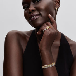 Pandora Timeless Sparkling Bold Tennis rannekoru, keltakullattu, 563539C01