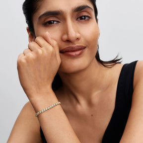 Pandora Timeless Sparkling Bold Tennis rannekoru, keltakullattu, 563539C01