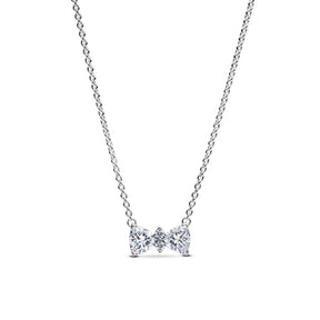 Pandora Timeless Sparkling Bow kaulakoru, hopea, 393509C01-45