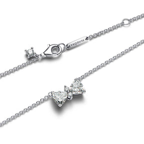 Pandora Timeless Sparkling Bow kaulakoru, hopea, 393509C01-45