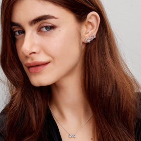 Pandora Timeless Sparkling Bow tappikorvakorut, hopea, 293506C01