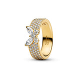 Pandora Timeless Sparkling Butterfly Bold sormus, keltakullattu, 164270C01