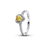 Pandora Timeless Sparkling Elevated Heart sormus, hopea, 198421C06