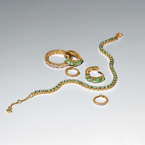 Pandora Timeless Sparkling Green Tennis rannekoru, keltakullattu, 561469C02