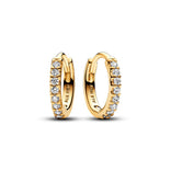 Pandora Timeless Sparkling Huggie rengaskorvakorut, keltakullattu, 263015C01