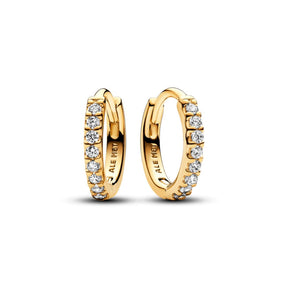 Pandora Timeless Sparkling Huggie rengaskorvakorut, keltakullattu, 263015C01